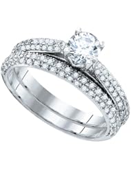 1.05CTW DIAMOND 0.50CT CENTER ROUND BRIDAL SET