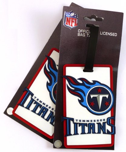 Tennessee Titans Two Pack Soft Laser Bag Tag