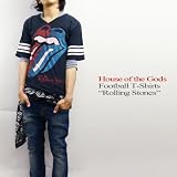 HOUSE OF THE GODS BUDDEST PUNK ROLLING STONESフットボールTシャツ「ZIG ZAG TONGUE」