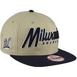 MLB New Era Milwaukee Brewers Snap It Back Snapback Hat - Gold/Navy Blue
