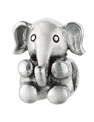 925 Sterling Silver Sitting Baby Elephant Bead, For Chamilia, Pandora, Biagi, Personality, Reflections And More Charm Bracelets