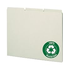 Smead Pressboard Guide, Letter, 25 point, 1/3 Cut Plain Tab, 100 per Box (50334)