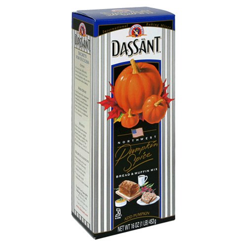 Dassant Pumpkin Spice Bread Mix, 16 Ounce Boxes (Pack of 6) by Dassant
