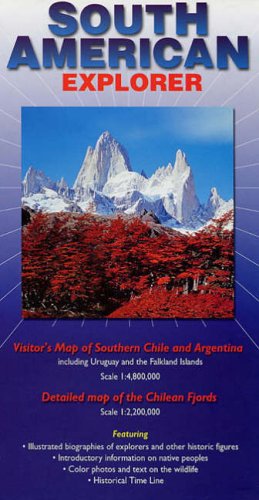 City Travel Guides Discounted  Books : South American Explorer: Visitor's Map of Southern Chile and Argentina Including Uruguay and the Falkland Islands with Detailed Map of the Chilean Fjords (Ocean Explorer Maps)