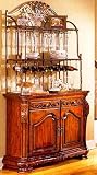 Amazing Metal And Dark Brown Wood Bakers Rack