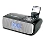iSymphony CR8CD Portable Clock Radio Music System and CD Player with Built-in Universal Dock for iPod (Black)