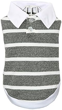 Pet Favorite Dog T Shirt Polo Dog Clothes Pet T Shirts Dog Apparel Puppy Summer Shirts (Small, Grey)