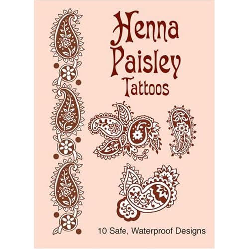 henna paisley tattoos. Amazon.com: Henna Paisley Tattoos (9780486437163): Anna Pomaska