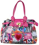 New Ladies Anna Smith NEW YORK Large Designer Handbag Shoulder Bag Teenagers bags Weekend Bag SCHOOL BAG I HEART ANNA SMITH NEW YORK PINK
