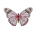 Butterfly - Pink/Burgundy/White - Iron on Applique/Embroidered Patch