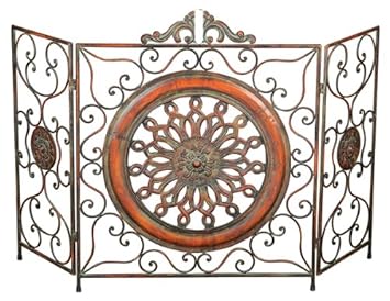 Elegant Metal Fireplace Sreen