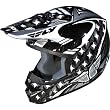 Fly Racing Kinetic Flash Youth MX Motorcycle Helmet - Silver/Black/White