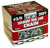 Crawford-Lehigh C161PK 2/0-by-20-Foot 520-Pound Capacity Straight Link Coil Chain