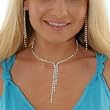 Beautiful Crystal Rhinestone Necklace and Matching Earrings Lifetime Plating