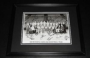 1989-90 North Carolina Basketball Team Facsimile Signed Framed 8x10 Photo - Autographed NFL Photos