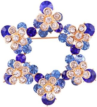 Fashion Jewelry Bling Colorful Crystal Gold Plated Bouquet Flower Brooches and Pins Wedding Bridal