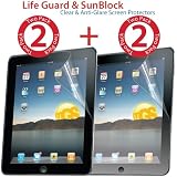 myGear Products LifeGuard and SunBlock Screen Protector Films for Apple iPad 2 2nd Generation - (4-Pack) 2 Clear and 2 Anti-Glare