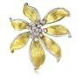 Diamond 14k Two Tone Gold Brooch Pin