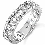 18K White Gold Ladies Diamond Fashion Band