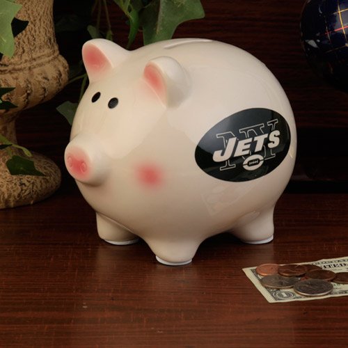 NFL New York Jets Team Ceramic Piggy Bank at Amazon.com