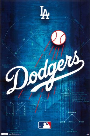 Los Angeles Dodgers Logo 2011 Sports Poster Print - 22x34 Poster Print, 22x34