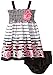 Nannette Baby Girls' Black and White Printed Poplin Dress with Panty