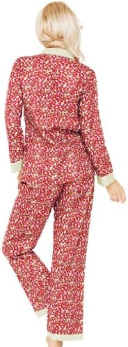 Mio Destino Frances Ruby Burst Cotton Pyjamas X-Large