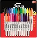 Sharpie Fine-Tip Permanent Marker, 24-Pack Assorted Colors