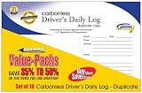 RoadPro RPCDLBVP-10 Loose Leaf Driver's Daily Log Sheet with 31 Duplicate Set - 10 Piece