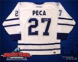 Michael Peca Autographed/Hand Signed Toronto Maple Leafs White Jersey