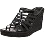 Donald J Pliner Women's Gaye Espadrille Wedge,Black/Black,4 M US