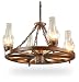 24" Wagon Wheel Chandelier