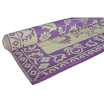Outdoor area rugs plastic purple offwhite floormat 4x6 reversible indoor