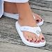 Cathy Bride Flip Flops - White (Medium)