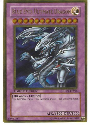 Childrens Toyshop  Toys : 2008 YuGiOh Gold Edition Series GLD1-En028 Blue-Eyes Ultimate Dragon (Limited Edition)