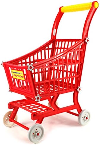 Rainbow Family Shopping Cart Children's Kid's Toy Food Play Set w/ Shopping Cart, Food