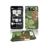 HTC HD2 Full Diamond Graphic Case - Green Daisy