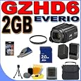 JVC Everio GZ-HD6 120GB Hard Drive HDD 3CCD Camcorder with 10x Optical Zoom PLUS 2GB SD Memory Card - Extra Rechargeable Battery - Rapid External Charger - UV Filter - GZHD6 BigVALUEInc Accessory Saver Bundle + MORE