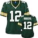 Reebok Green Bay Packers Aaron Rodgers Women's Premier White Jersey