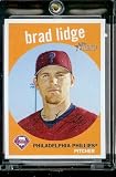 2008 Topps Heritage # 57 Brad Lidge / Houston Astros / MLB Baseball Trading Card in a Protective Screw Down Display Case