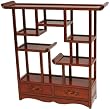 Elegant Beautiful Gift Idea for Her - 20" Japanese Design Small Shelf Unit Netsuke Curio Miniatures Display Stand