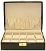 Watch Box Storage Case Leather For 10 Watches With Lined Pocket