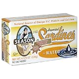 Seasons No Salt Added Club Sardines In Water, 4.25-Ounce Tins (Pack of 24)