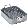 Oneida Heavy Gauge Commercial Carbon Steel Roasting Pan with Rack