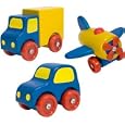 Melissa & Doug Deluxe Wooden First Vehicles Set