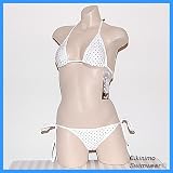 Butterfly Cheekhugger Bikini (White Polka Dot) A/B Cup