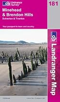 Minehead and Brendon Hills, Dulverton and Tiverton (Landranger Maps) (OS Landranger Map)
