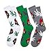 Dopeme Marijuana Weed Leaf Printed Cotton High Socks 3 Pack