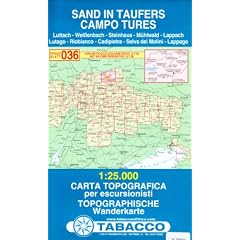 Sand in Taufers: Wanderkarte Tabacco 036. 1:25000