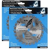 Shark Pro-series (2 Pack) 5-3/8 inch 24 Teeth 10mm Arbor Hole Thin Kerf ATB Carbide Cordless Saw Bla...